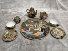 Servizio da the SATSUMA, porcellana artigianato Giapponese, Vintage Fine 1800 