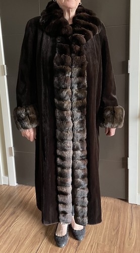 Cappotto lungo visone tosato - cappotto,