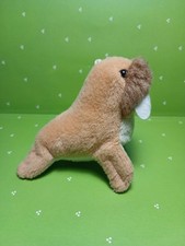 "TRUDI" mini peluche Tricheco, colore beige e panna, altezza 6 cm.