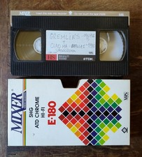 1 Vhs Registrazione TV GREMLINS + CIAO MA VASCO ROSSI 1990 Leggere Descrizione 