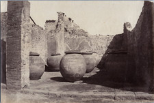 Italie, Pompei, Casa delle Anfore, Vintage print, circa 1880 Tirage vintage Ti
