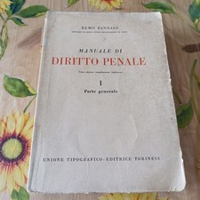 Manuale Di Diritto Penale 1 Parte Generale - Pannain - Ed. Utet 1962