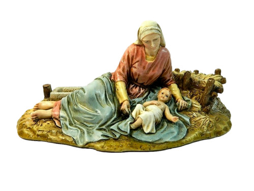 Madonna sdraiata con bimbo - madonna,