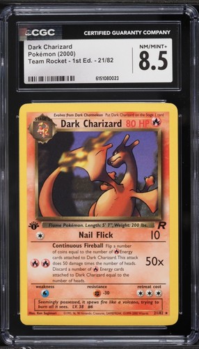 Cgc dark charizard - charizard, 1a