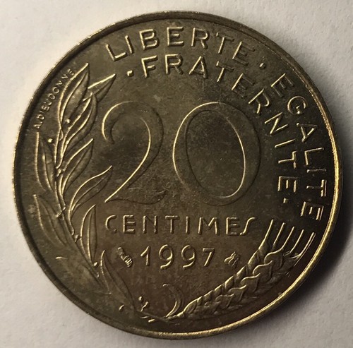 156 moneta francese 20 - moneta,