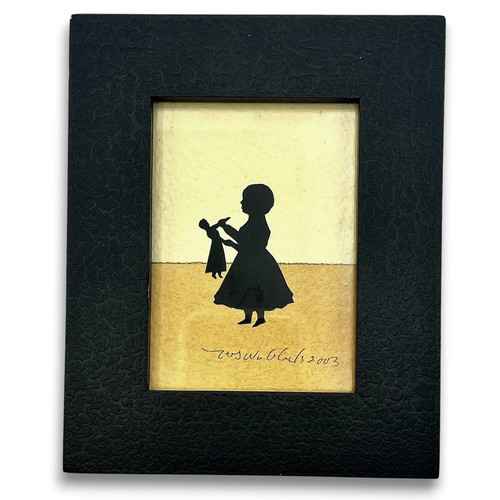 Bambola vintage con - , cornice