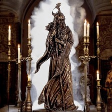 Merlin Wizard Figurine Arthurian Magic Sorcerer Ornament Fantasy Gothic Statue
