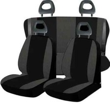 coprisedili auto fiat panda 2003/2012 in cotone nero/grigio 100% made in ita