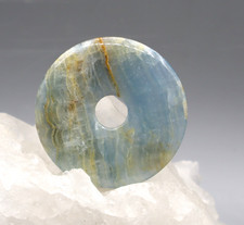 Aragonite Blu Ciondolo Donut