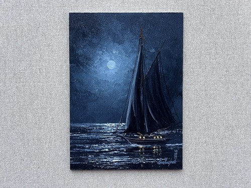 Dipinto olio mare - chiaro, di