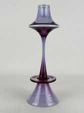 Gaia & Gino Vaso Vetro Porta Candela Colore Lilla 36cm Design Karim Rashid