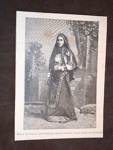 Costume sardo donna lanusei - sardo, di