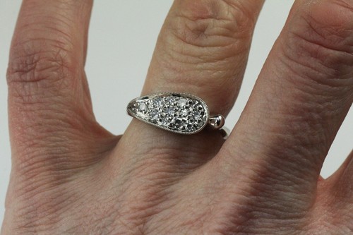 Anello con totale brillanti - anello,