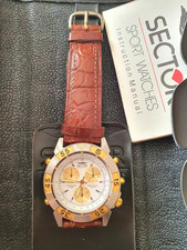 Orologio Sector Adventure Chrono Alarm Watch Acciaio Oro 40mm 100m Icona Anni 90
