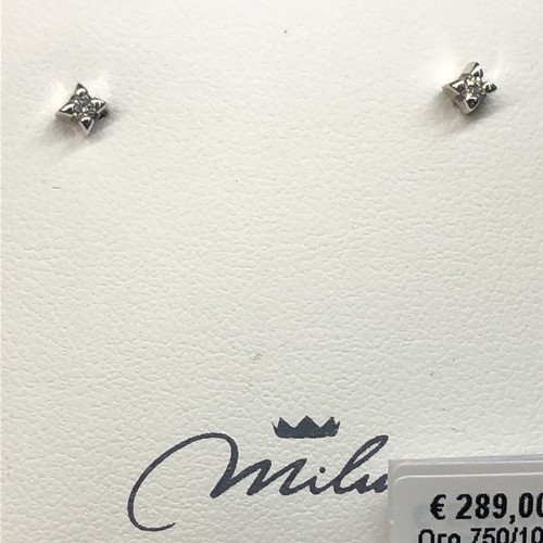 Orecchini miluna oro bianco - orecchini,