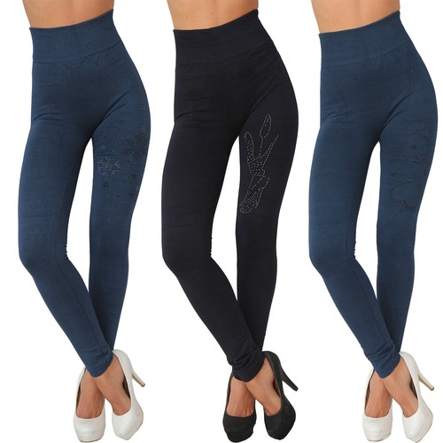 Leggings strass donna