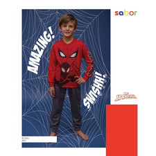 Pigiama bambino in cotone felpato MV40M7611 SPIDERMAN SABOR
