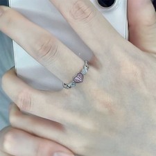 Anello da dito rosa cuore