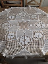 Tovaglia Ovale Fatto Di Pizzo Ad Uncinetto Fatto A Mano Avorio