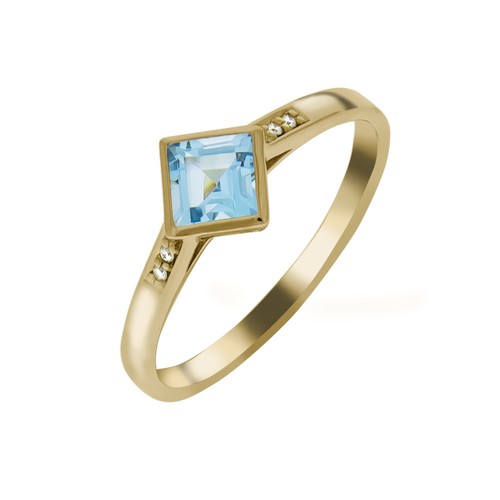 Anello oro 585 giallo - , lucido