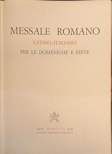 Messale romano latino - messale,