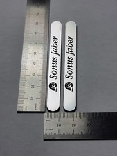 Sonus Faber Speaker Badge Logo Emblema Concertino - Coppia Argento Spazzolato 