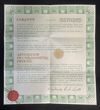 ROLEX Certificate Explorer 1655 Steve McQueen 1979 Freccione BIG ARROW  58770285