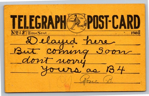 1908 cartolina telegrafica - cartolina,