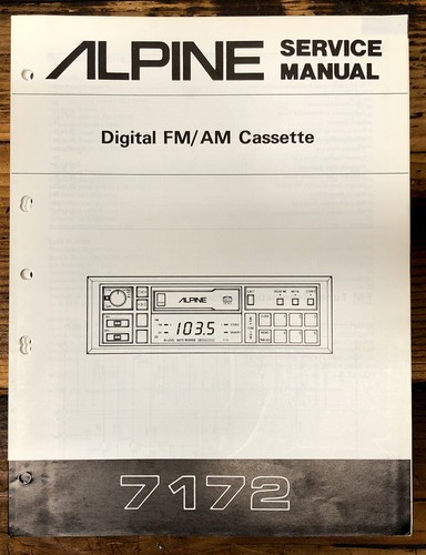 Alpine model 7172 autoradio - alpine,
