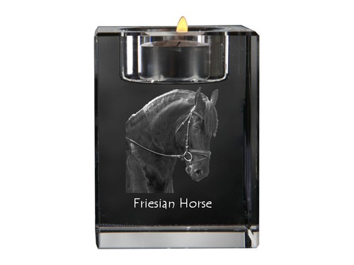 Cavallo frisone candelabro - frisone,