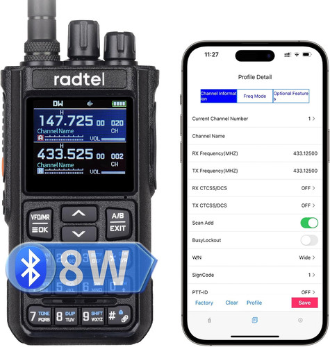 900 walkie talkie - rt-900, portatile