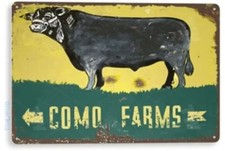 Como Farm Metal Tin Sign -