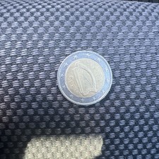 Moneta euro con arpa - moneta,
