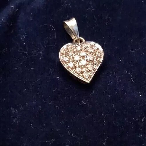 Ciondolo cuore oro bianco - ciondolo,
