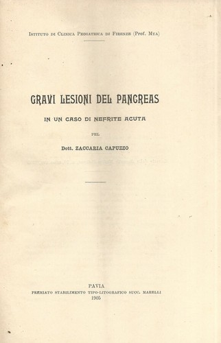 Gravi lesioni del - , pancreas