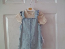 SET PINNY DENIM BAMBINA 3-6