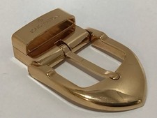 FIBBIA PER CINTURA IN METALLO DORATO FIRMATA LOUIS VUITTON / MADE IN FRANCE