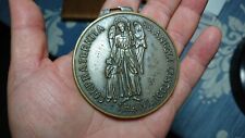 Medaglione Confraternita Santissimi Angeli Custodi Trani - bronzo 70mm metà '900