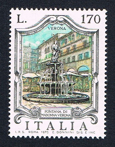 Italia francobollo fontana - 1,