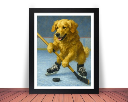 Framed golden retriever - framed,