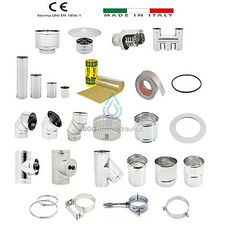 CANNA FUMARIA E FISSAGGI IN ACCIAIO INOX VARIE MISURE E COMPONENTI MADE IN ITALY