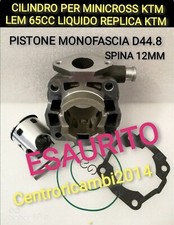 CILINDRO PER MINICROSS KTM LEM 65CC LIQUIDO REPLICA KTM +GUARNIZIONI DI QUALITÀ 