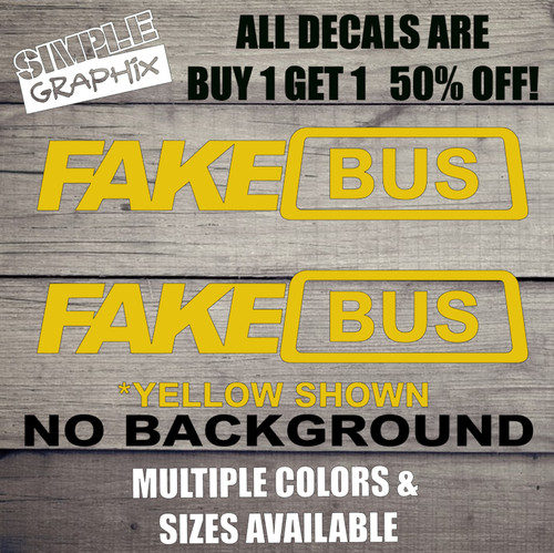 Fake bus vinyl decal bumper - bus,
