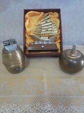 3 ACCENDINI VINTAGE DA COLLEZIONE VELIERO + 2 IN OTTONE