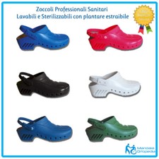 ZOCCOLI SANITARI PROFESSIONALI UOMO DONNA CON SOLETTA ESTRAIBILE LAVABILI