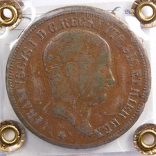 Regno delle Due Sicilie - Francesco I - 10 Tornesi 1825 - Periziata BB/SPL