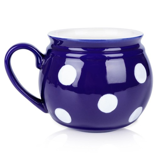 Tazza ceramica pois blu - tazza, in