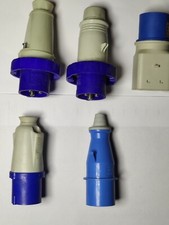 Lotto di Spine elettriche - spine industriali 16A 220 V AC + adattatore shucko