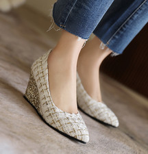 Scarpe donna zeppa tacco a