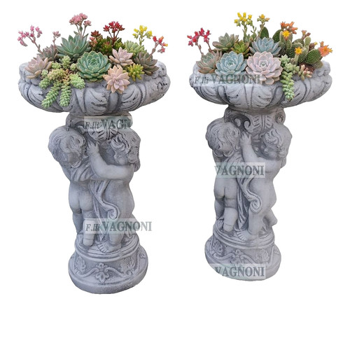 Putti statua con ciotola - putti,